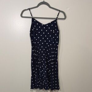 Old Navy Navy Blue Polka Dot Mini Dress